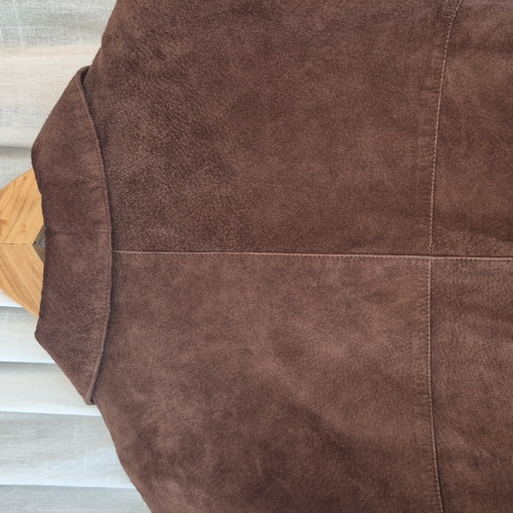 Orvis Dark Brown Suede Leather Women's Blazer Jacket - Picture 6 of 11